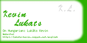 kevin lukats business card